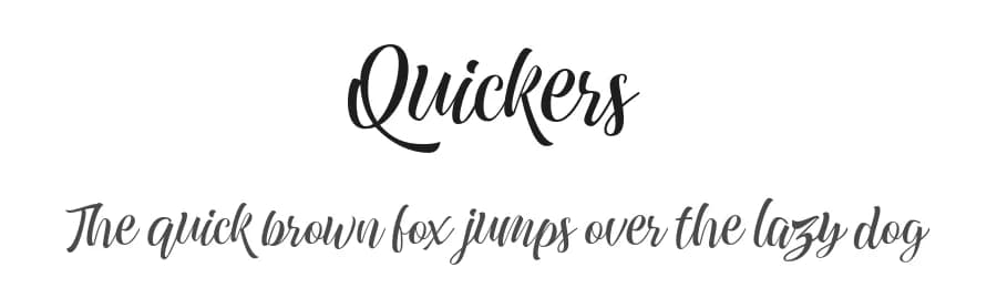 Quickers by Arterfak Project — Script Handwritten Font