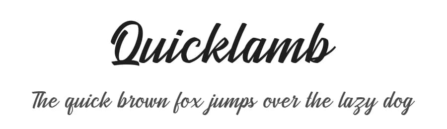 Quicklamb by Hendra Pratama — Script Handwritten Font