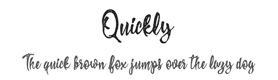 Quickly by Billy Argel Fonts ® — Script Handwritten Font