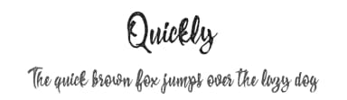 Quickly by Billy Argel Fonts ® — Script Handwritten Font — thumbnail 1