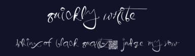 Quickly Write by Xerographer Fonts — Script Handwritten Font — thumbnail 2