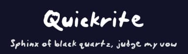 Quickrite by Kirk Shelton — Script Handwritten Font — thumbnail 2