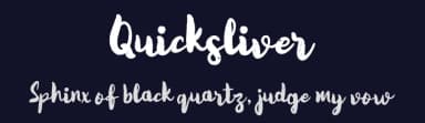 Quicksliver by Creatype Studio — Script Handwritten Font — thumbnail 2