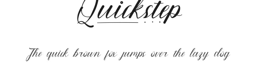 Quickstep by VinType — Script Handwritten Font