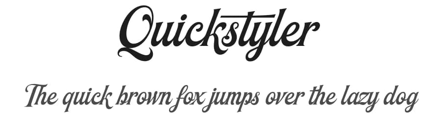 Quickstyler by Måns Grebäck — Script Handwritten Font