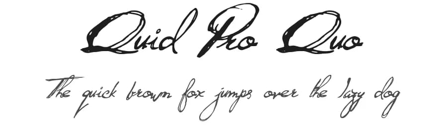 Quid Pro Quo by Hanoded — Script Handwritten Font