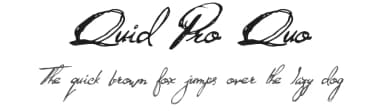 Quid Pro Quo by Hanoded — Script Handwritten Font — thumbnail 1