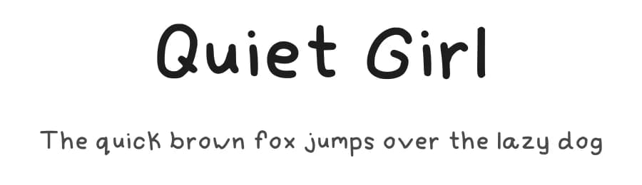Quiet Girl by Icy UwU — Script Handwritten Font