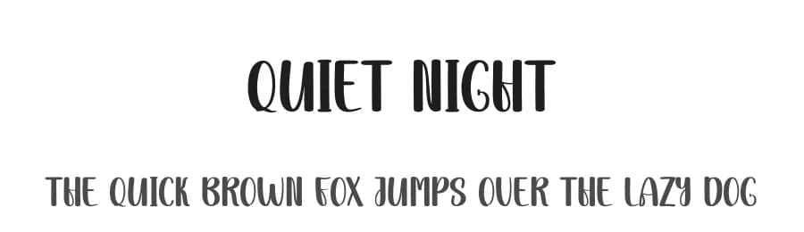 Quiet Night by Scratchones — Script Handwritten Font