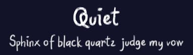 Quiet by Vunira Design — Script Handwritten Font — thumbnail 2