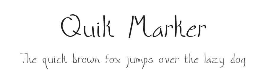 Quik Marker by Shaun Cook — Script Handwritten Font