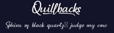 Quillbacks by Calligraphy Fonts — Script Handwritten Font — thumbnail 2