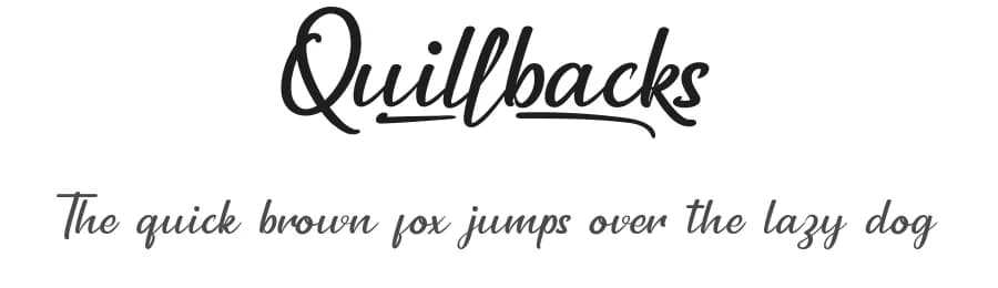 Quillbacks by Calligraphy Fonts — Script Handwritten Font