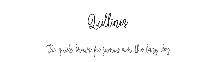 Quillines by selawetype — Script Handwritten Font