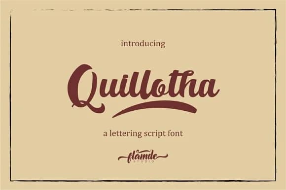 Quillotha Script Font by Astageni — Script Handwritten Font