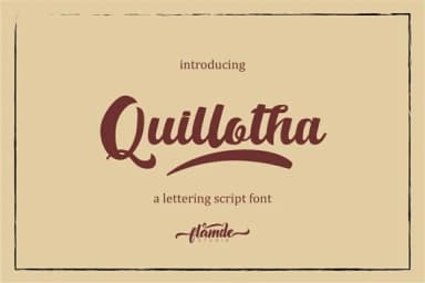 Quillotha Script Font by Astageni — Script Handwritten Font — thumbnail 1
