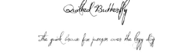 Quilted Butterfly by Hanoded — Script Handwritten Font — thumbnail 1