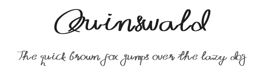 Quinswald by Siti Nurindah Fatmawati — Script Handwritten Font