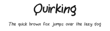Quirking by Kelsey Ann G — Script Handwritten Font — thumbnail 1