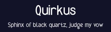 Quirkus by Peter Wiegel — Sans Serif Font — thumbnail 2
