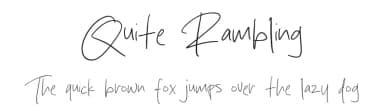 Quite Rambling by MJType — Script Handwritten Font — thumbnail 1
