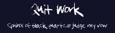 Quit Work by Xerographer Fonts — Script Handwritten Font — thumbnail 2