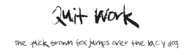 Quit Work by Xerographer Fonts — Script Handwritten Font — thumbnail 1