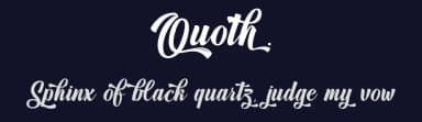 Quoth by Typhoon Type - Suthi Srisopha — Script Handwritten Font — thumbnail 2