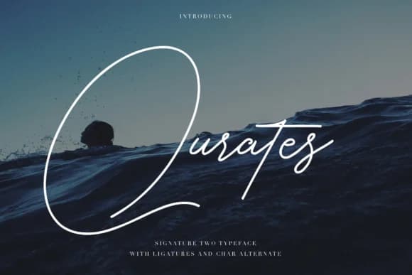 Qurates Signature Two Font by typobureaustudio — Script Handwritten Font