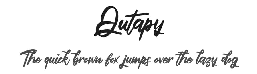 Qutapy by Vunira Design — Script Handwritten Font