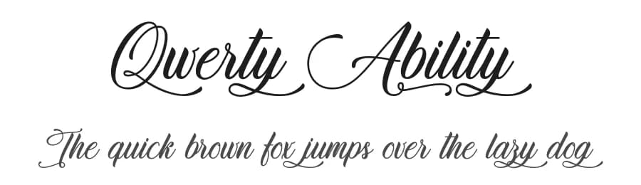 Qwerty Ability by Typhoon Type - Suthi Srisopha — Script Handwritten Font