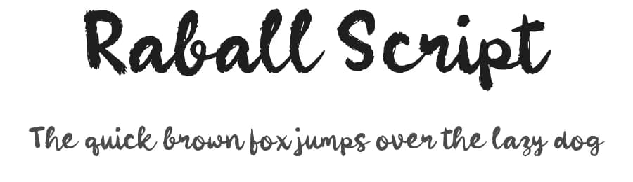 Raball Script by wepfont.com — Script Handwritten Font