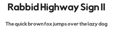 Rabbid Highway Sign II by KineticPlasma Fonts — Sans Serif Font — thumbnail 1