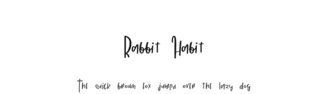 Rabbit Habit by Go Letter — Script Handwritten Font