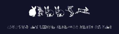 Rabbit by Woodcutter — Dingbats Font — thumbnail 2