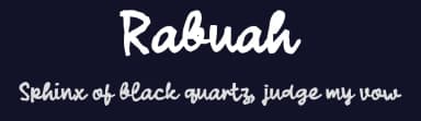 Rabuah by wepfont.com — Script Handwritten Font — thumbnail 2