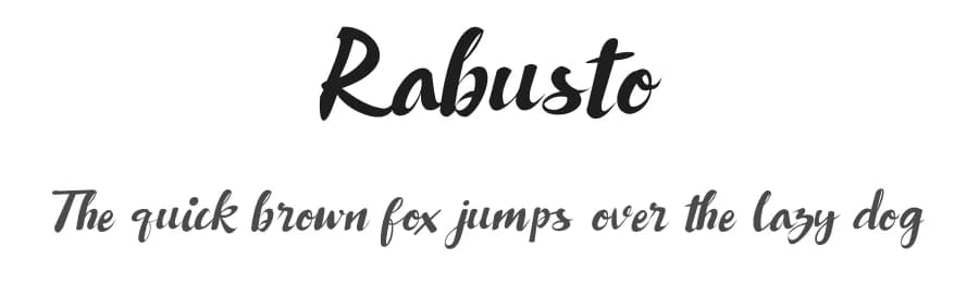 Rabusto by Famco Typefoundry — Script Handwritten Font