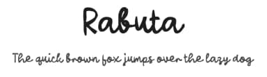 Rabuta by wepfont.com — Script Handwritten Font — thumbnail 1