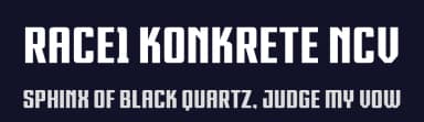 Race1 Konkrete NCV by Fontry — Sans Serif Font — thumbnail 2