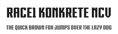 Race1 Konkrete NCV by Fontry — Sans Serif Font — thumbnail 1