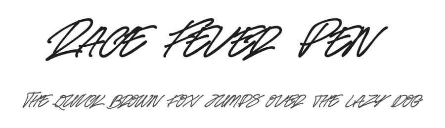Race Fever Pen by Måns Grebäck — Script Handwritten Font