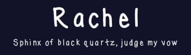 Rachel by Sarah Herring — Script Handwritten Font — thumbnail 2