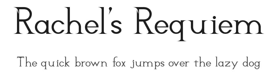 Rachel's Requiem by Michael W. Moss — Serif Font
