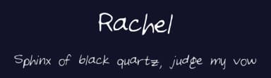Rachel by Rachel Wilkinson — Script Handwritten Font — thumbnail 2