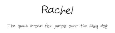 Rachel by Rachel Wilkinson — Script Handwritten Font — thumbnail 1