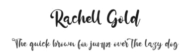 Rachell Gold by Kong Font — Script Handwritten Font — thumbnail 1