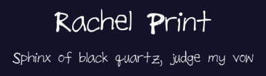 Rachel Print by Rachel Ro — Script Handwritten Font — thumbnail 2