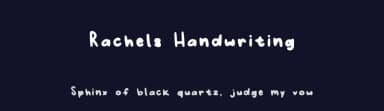 Rachels Handwriting by Rachel Tong — Script Handwritten Font — thumbnail 2