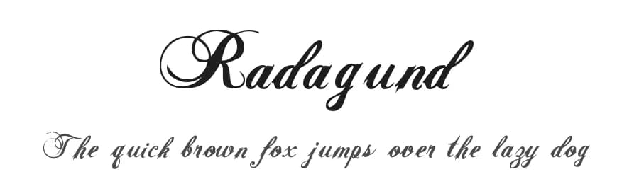 Radagund by enStep — Script Handwritten Font