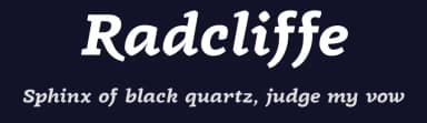 Radcliffe by Zetafonts — Serif Font — thumbnail 2